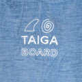 Blue fabric with white 'TAIGA BOARD' logo