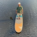 Top View of a Paddler On The Borea 10'6" in Color Sea Blue 