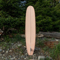 Back View of The Longboard Surf Board in The Rosé Color