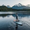 Paddler on a lake with the Nano Zip Air 9'8 - Compact SUP
