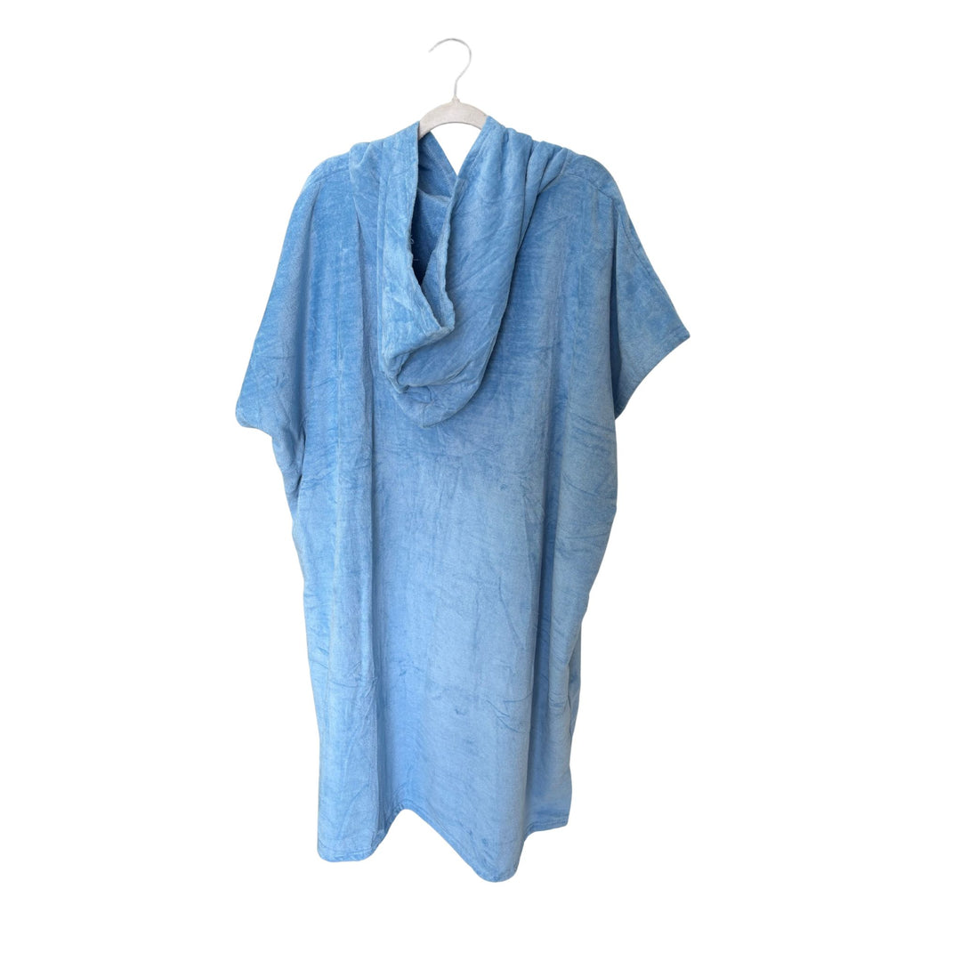 Blue poncho on a white background