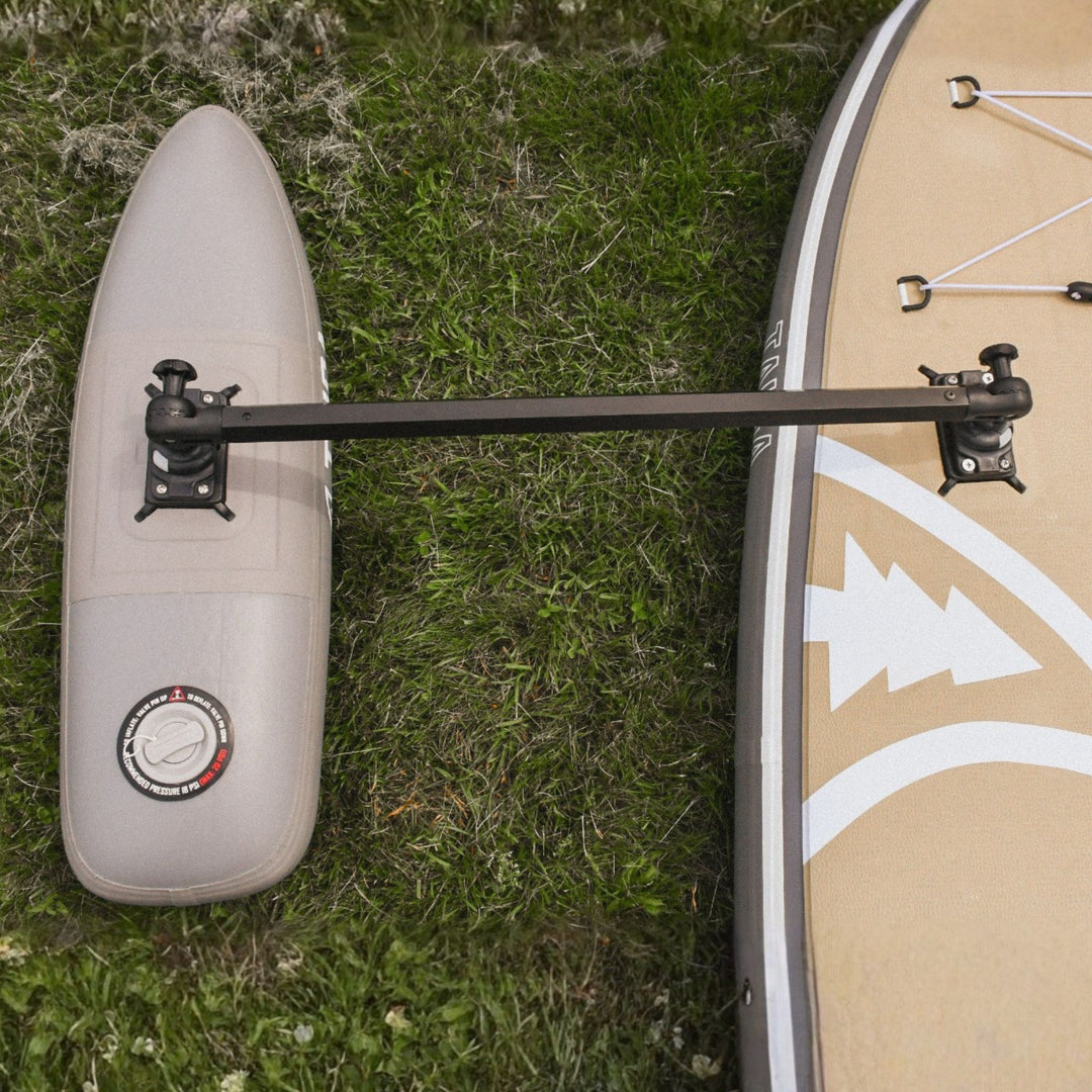 Adaptive Inflatable Paddle Board with stabilizer floatters