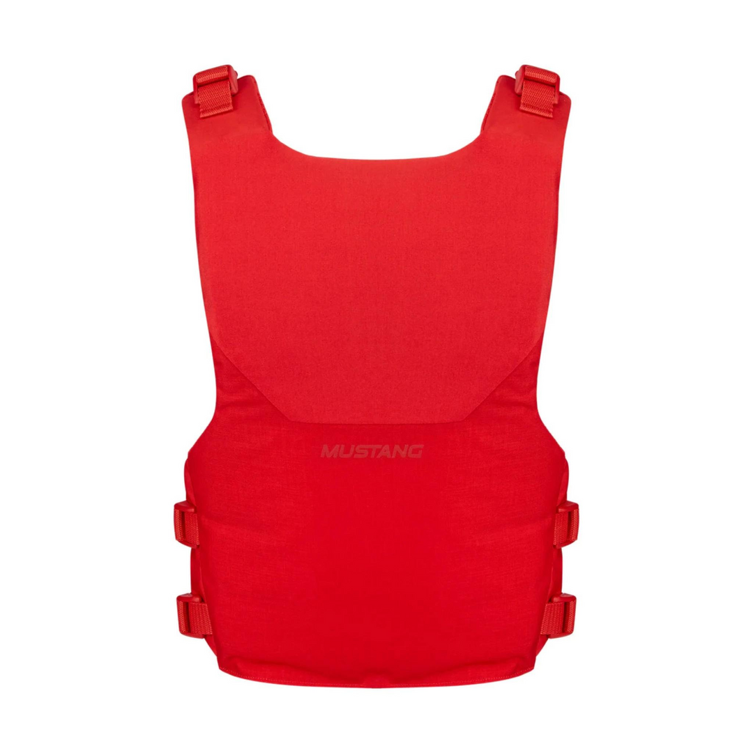 Back of the PFD Vest by MUSTANG - Red