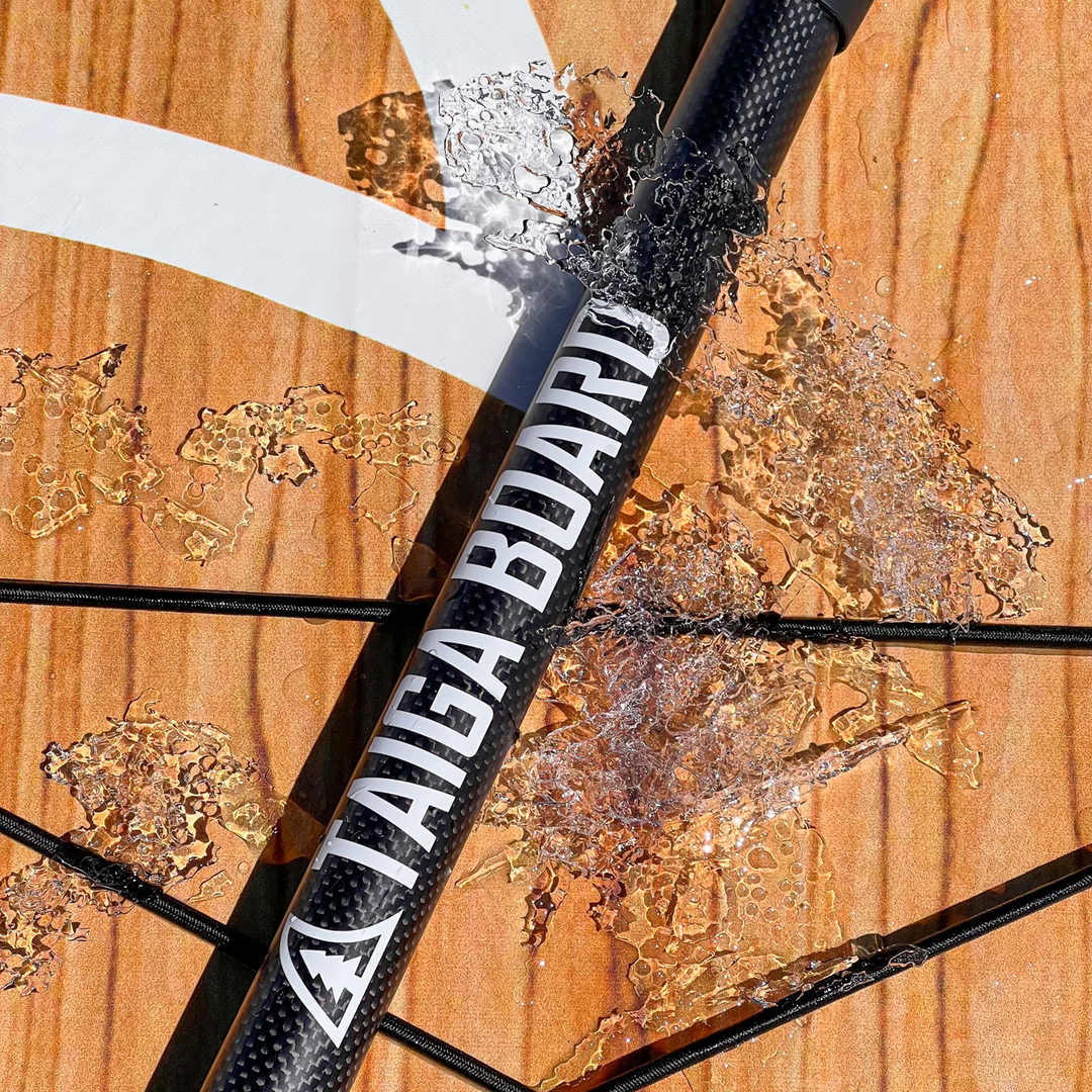 Ice on the All Carbon Black Paddle by TAIGA