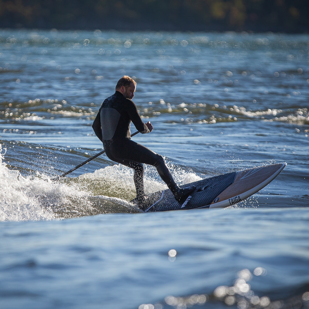 SUP Surfer on the El Pepito 8'0'' / 8'6'' in River Waves