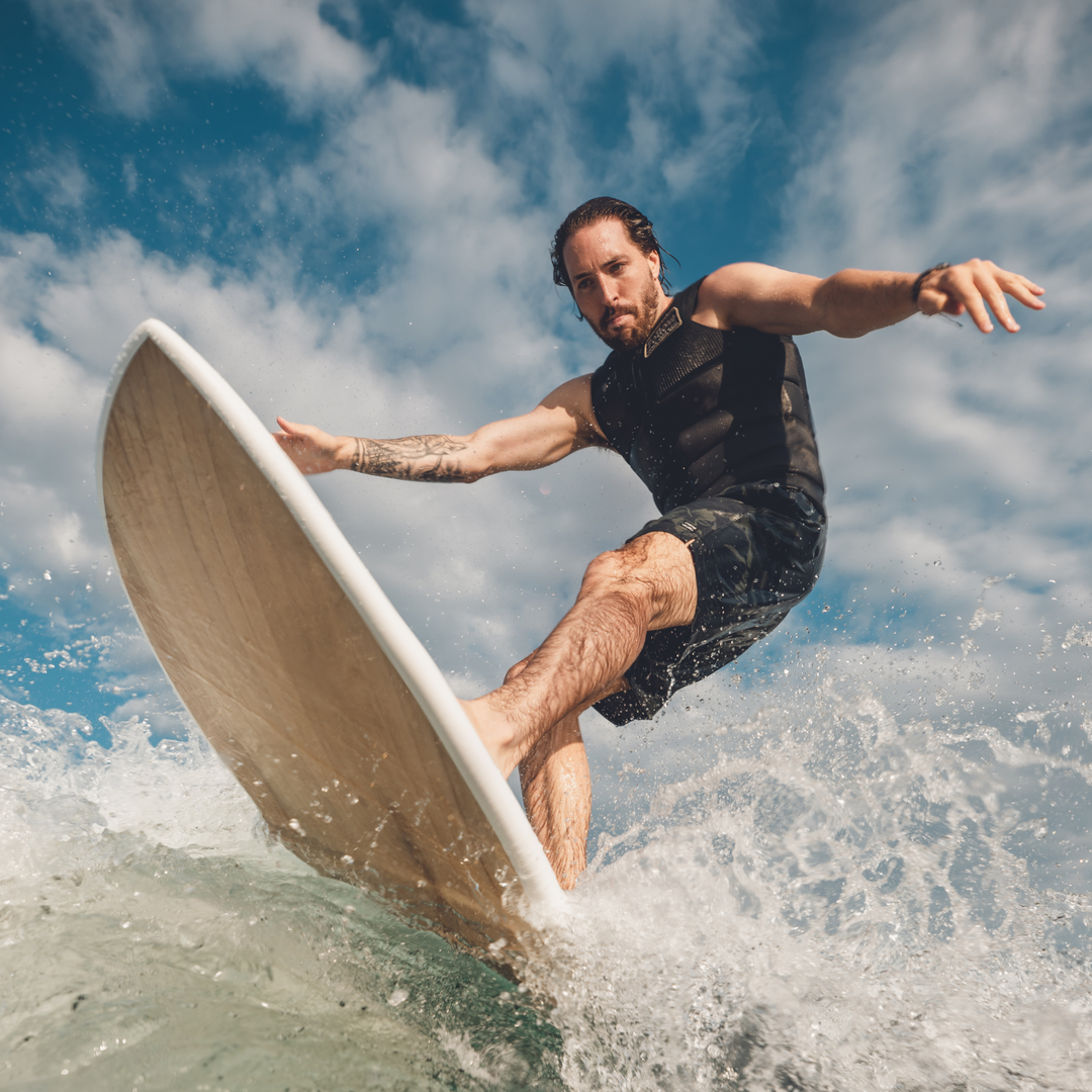 Bottom view of the Fish 5'0 - Wakesurf from TAIGA on a boat wave